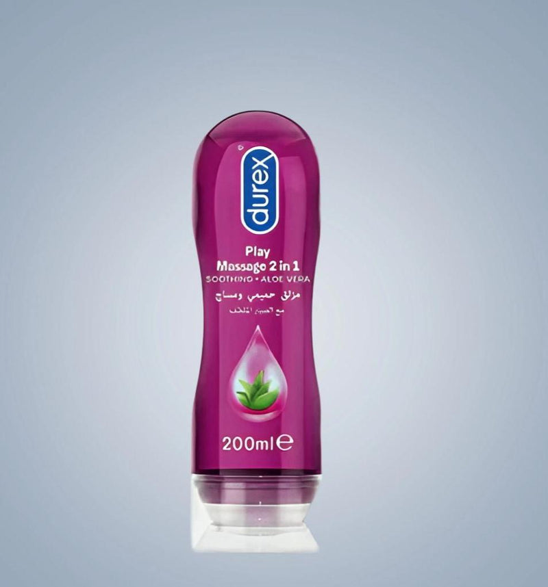 Durex Play Massage 2-In-1 Intimate Lube & Massage Gel, Aloe Vera, 200ml