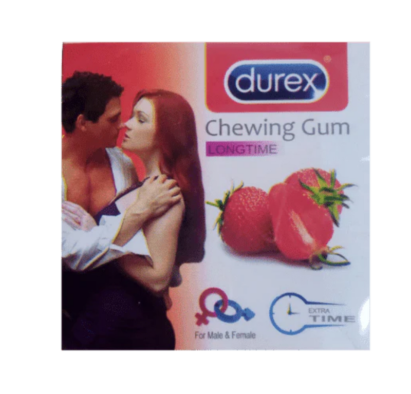 Durex Strawberry Chewing Gum 4Pcs